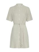 Mschpennie Ginia 2/4 Shirt Dress Kort Kjole Cream MSCH Copenhagen
