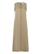 Dasha - Matte Crepe Knelang Kjole Beige Day Birger Et Mikkelsen