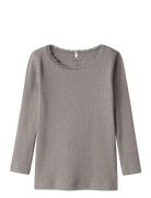 Nmfkab Ls Top Noos Tops T-shirts Long-sleeved T-shirts Beige Name It