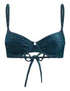 Bra Senna Lurex Swimwear Bikinis Bikini Tops Bandeau Bikinitops Blue L...