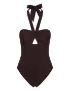 Ilona Swimsuit Badedrakt Badetøy Brown Twist & Tango
