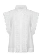 Cmmolly-Shirt Tops Shirts Short-sleeved White Copenhagen Muse