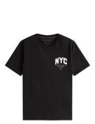Hilfiger Script Nyc Tee Tops T-shirts Short-sleeved Black Tommy Hilfig...
