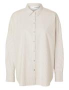 Slfnova Ls Oxford Shirt Noos Tops Shirts Long-sleeved White Selected F...