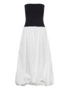 Combined Knitted Balloon Dress Knelang Kjole Black Mango