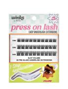 Winks Press On Underlash Extensions Slay Volume Øyevipper Sminke Black...