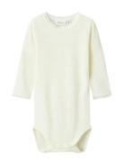 Nbfwang Wool Needle Ls Body Solid Noos Bodies Long-sleeved White Name ...