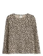 Top Ls Rib Leo Tops T-shirts Long-sleeved T-shirts Multi/patterned Lin...
