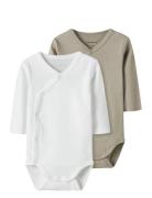 Nbnbody 2P Ls Wrap Solid Noos Bodies Wrap Bodies Beige Name It