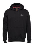 Basic Hoodie Small Logo Tops Sweat-shirts & Hoodies Hoodies Black Alph...