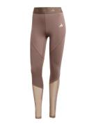Hyglm 1/1 L Sport Running-training Tights Beige Adidas Performance