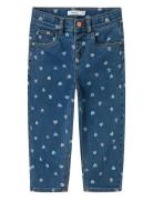 Nmfbella Mom Shaped Jeans 3555-On Noos Bottoms Jeans Regular Jeans Blu...