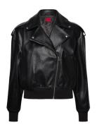 Alipha-1 Skinnjakke Skinnjakke Black HUGO