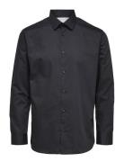 Slhslimethan Shirt Ls Classic Noos Tops Shirts Business Black Selected