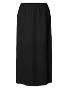 Slfviva Hw Ankle Skirt Noos Knelangt Skjørt Black Selected