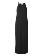 Slfanola Sl Ankle Dress Maxikjole Festkjole Black Selected