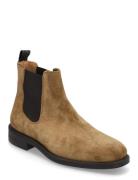 Slhjoseph Suede Chelsea Boot Støvletter Chelsea Boot Brown Selected