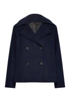 Slfalma Short Wool Jacket Noos Ulljakke Jakke Navy Selected