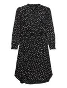 Slfdamina 7/8 Aop Dress B Noos Kort Kjole Black Selected
