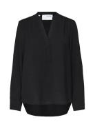 Slfmivia Ls Top B Noos Tops Blouses Long-sleeved Black Selected