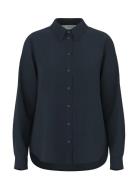 Slfviva Ls Sun Shirt Noos Tops Shirts Long-sleeved Navy Selected