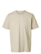 Slhaspen Ss O-Neck Tee Noos Tops T-shirts Short-sleeved Cream Selected