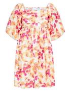 Slfdorita 2/4 Aop Short Dress B Kort Kjole Orange Selected