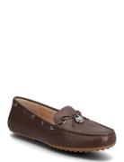 Wylie Nappa Leather Driver Sko Flate Brown Lauren Ralph Lauren