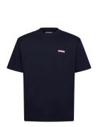 Wbbaine Koi Tee Tops T-shirts Short-sleeved Navy Woodbird