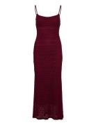 Louisa Mesh Midi Dress Maxikjole Festkjole Burgundy Bardot