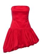 Alyna Strapless Mini Dress Kort Kjole Red Bardot