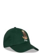 Dog-Embroidered Twill Ball Cap Accessories Headwear Caps Green Polo Ra...