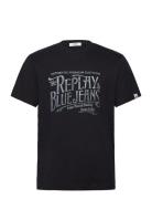 T-Shirt Regular Tops T-shirts Short-sleeved Black Replay