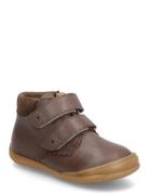 Shoes - Flat - With Velcro Snørestøvletter Støvletter Brown ANGULUS