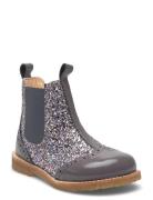 Booties - Flat - With Elastic Snørestøvletter Støvletter Purple ANGULU...
