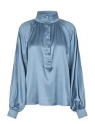 Nicoladea Tops Blouses Long-sleeved Blue Dea Kudibal