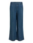 Objframe Lisa Wide Mw Pant Noos Bottoms Trousers Wide Leg Blue Object