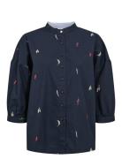 Nukiva Shirt Tops Shirts Long-sleeved Navy Nümph