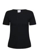 Crewneck Top Tops T-shirts & Tops Short-sleeved Black Champion