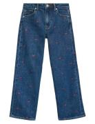 Vmtessa Hr Wide Emb Jeans Ra360 Girl Bottoms Jeans Wide Jeans Blue Ver...