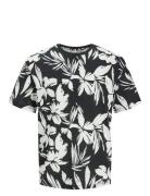 Jjejeff Aop Tee Ss Sn Tops T-shirts Short-sleeved Black Jack & J S