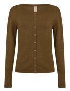 Sc-Dollie Tops Knitwear Cardigans Khaki Green Soyaconcept