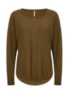 Sc-Dollie Tops Knitwear Jumpers Khaki Green Soyaconcept