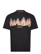 S-Fiemme Ss Tops T-shirts Short-sleeved Black Napapijri