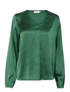 Kalana Blouse Tops Blouses Long-sleeved Green Kaffe
