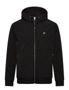 Half Raglan Hybrid Hoodie Tops Sweat-shirts & Hoodies Hoodies Black Ly...