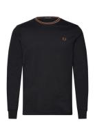 Ls Twin Tipped T-Shirt Tops T-shirts Long-sleeved Black Fred Perry