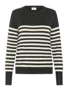 Kalizza Striped Knit Pullover Tops Knitwear Jumpers Navy Kaffe