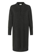 Kalizza Polo Knit Dress Knelang Kjole Grey Kaffe