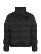 Ls Nylon Monogram Puffer Jkt Fôret Jakke Black Calvin Klein Jeans
